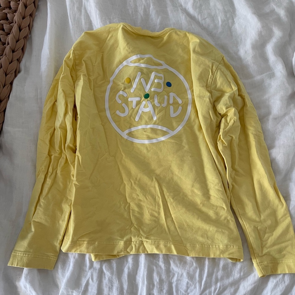 LIMITED EDITION New Balance Womens NB x Staud Sweatshirt Yellow - Picture 6 of 9